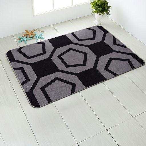 Ventura Black Geometric Indoor NonSlip Area Rugs - Ornate Home