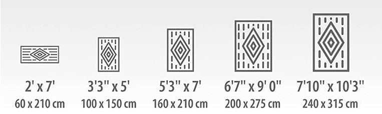 Ventura Black Geometric Indoor NonSlip Area Rugs - Ornate Home