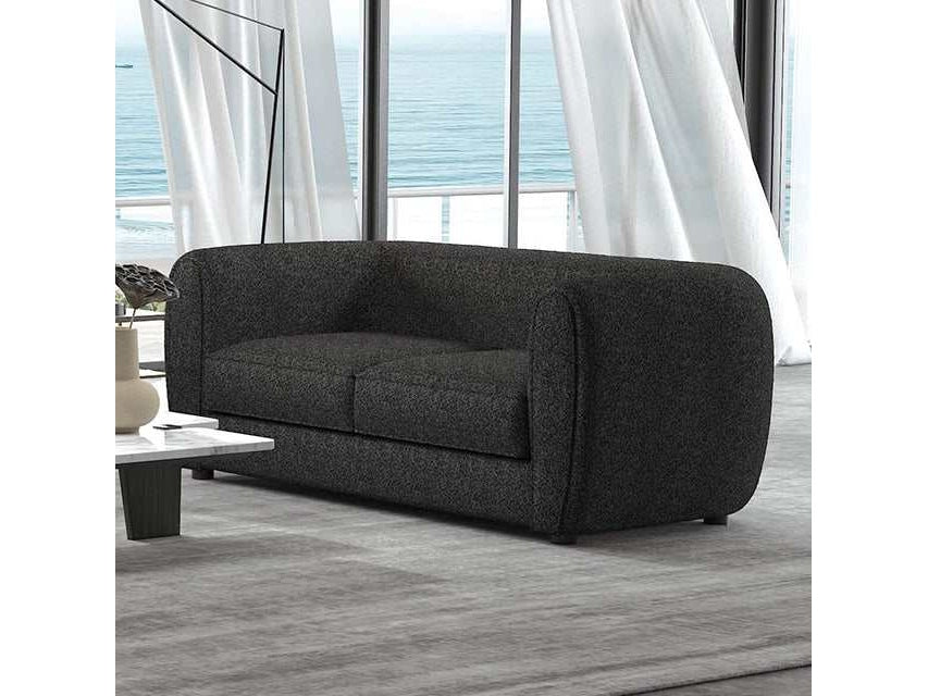 Verdal Black Loveseat - Ornate Home
