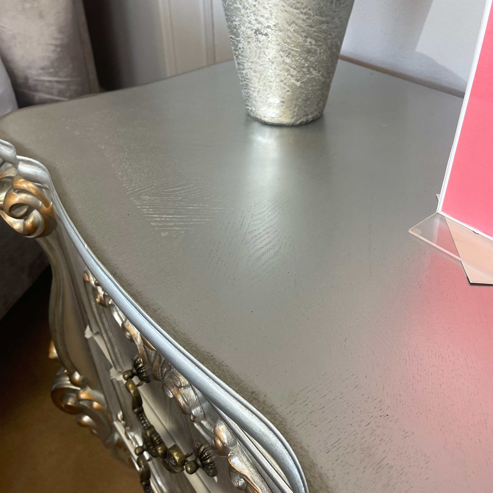 Versailles Antique Platinum Nightstand - Ornate Home