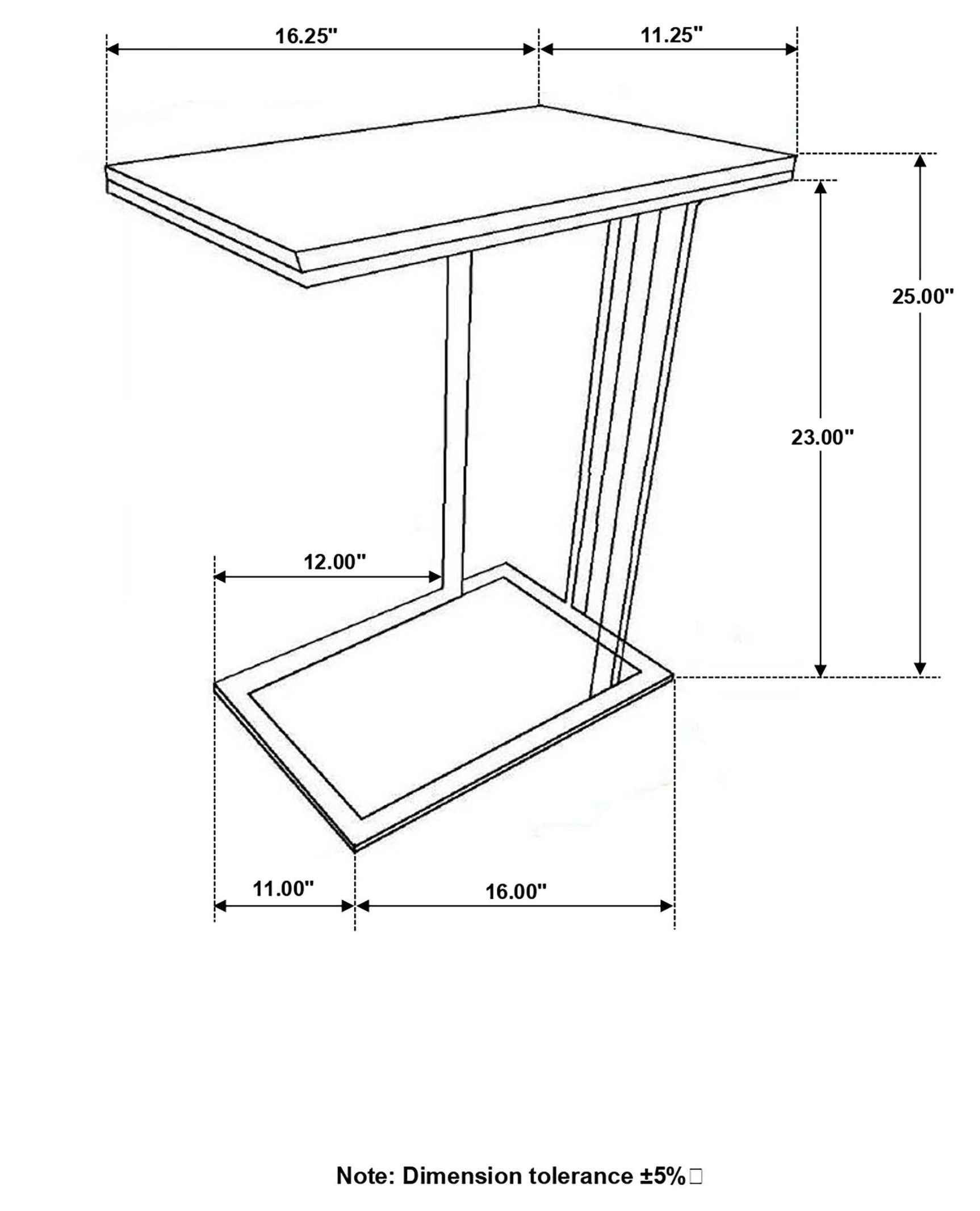 Vicente Grey Marble / Sandy Black Side Table - Ornate Home