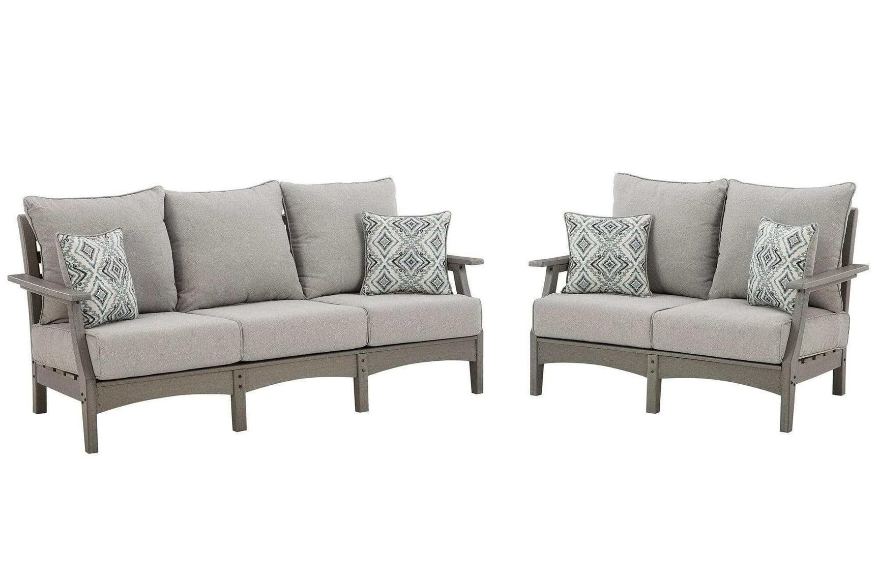 Visola Gray Outdoor Conversation Set / 2pc - Ornate Home
