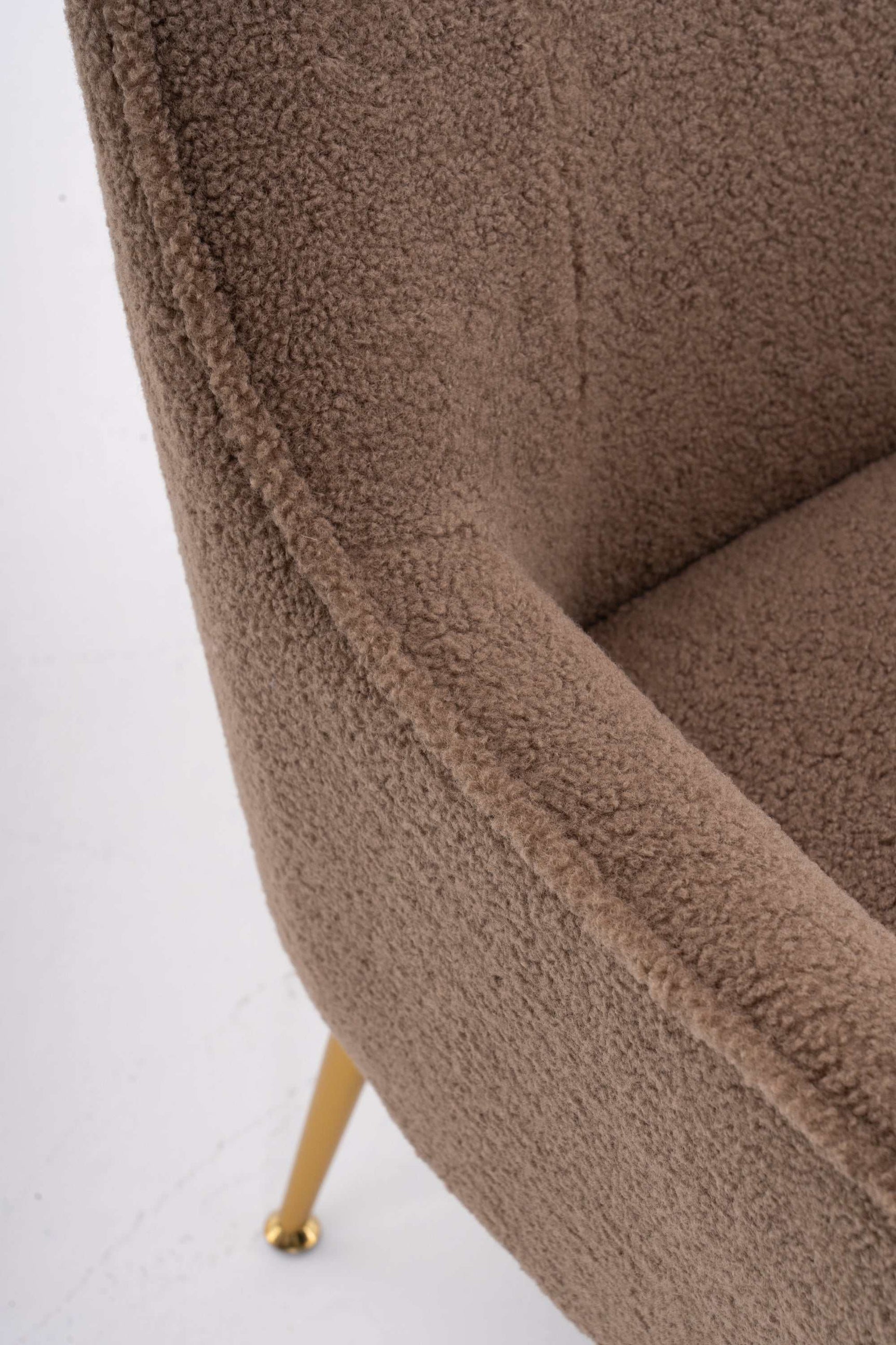 Volta Soft Brown Teddy Accent Chair - Ornate Home