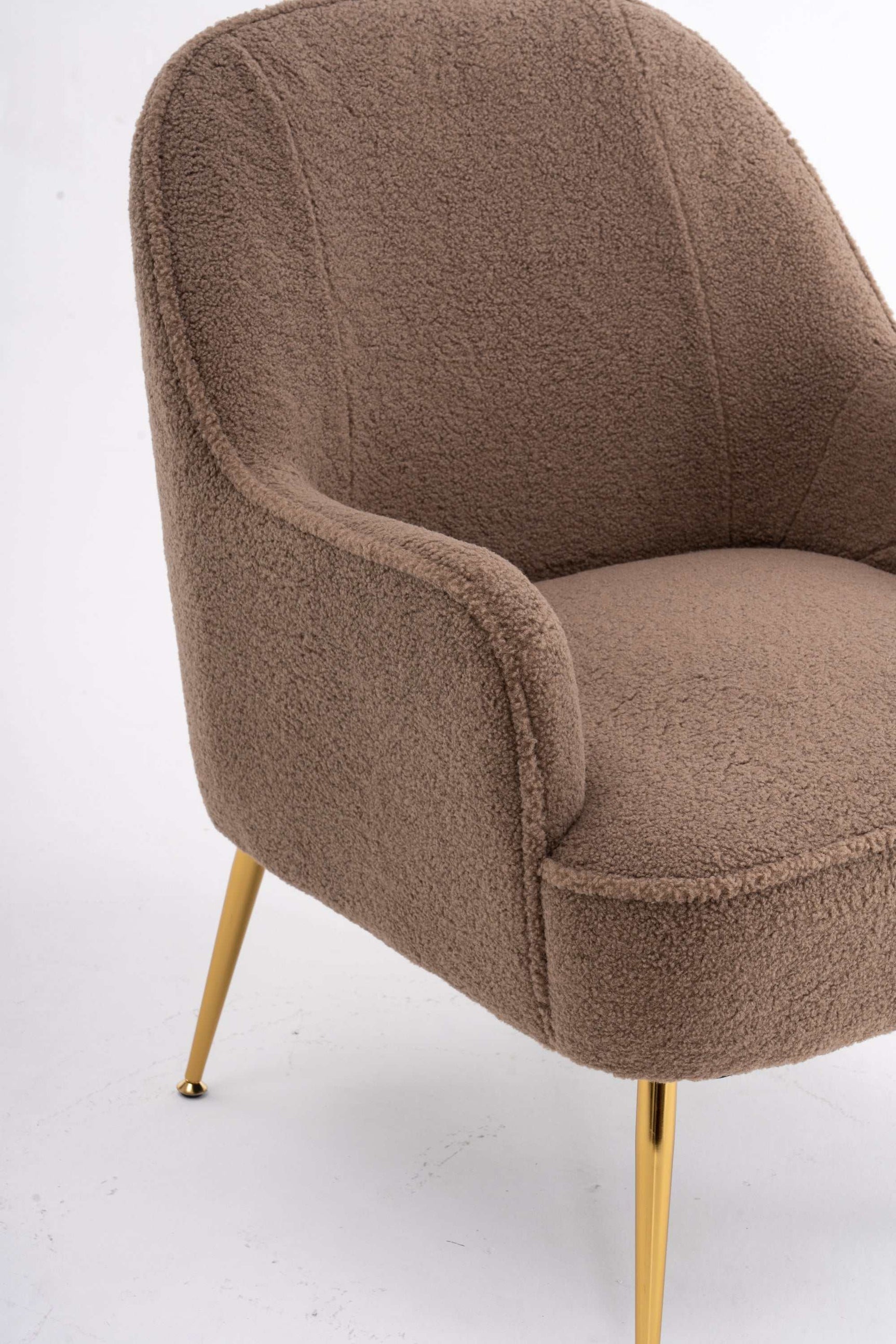 Volta Soft Brown Teddy Accent Chair - Ornate Home