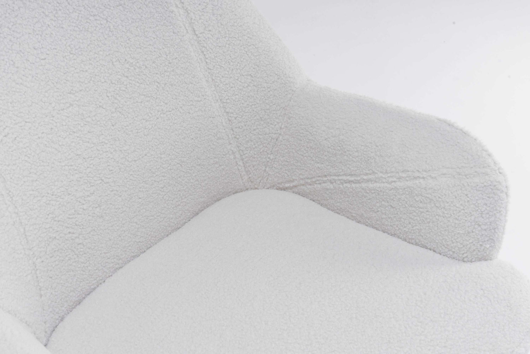 Volta Soft White Teddy Accent Chair - Ornate Home