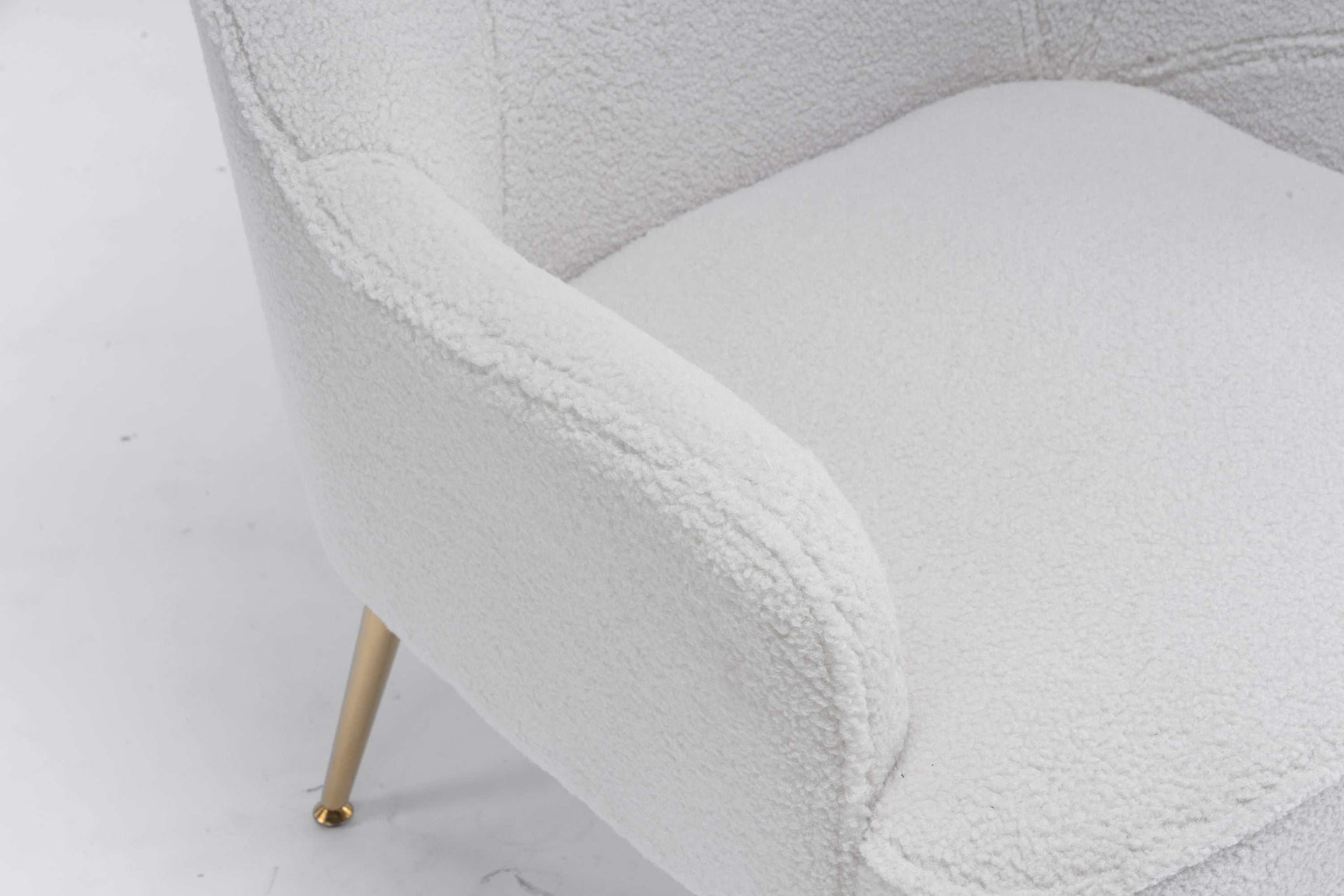 Volta Soft White Teddy Accent Chair - Ornate Home