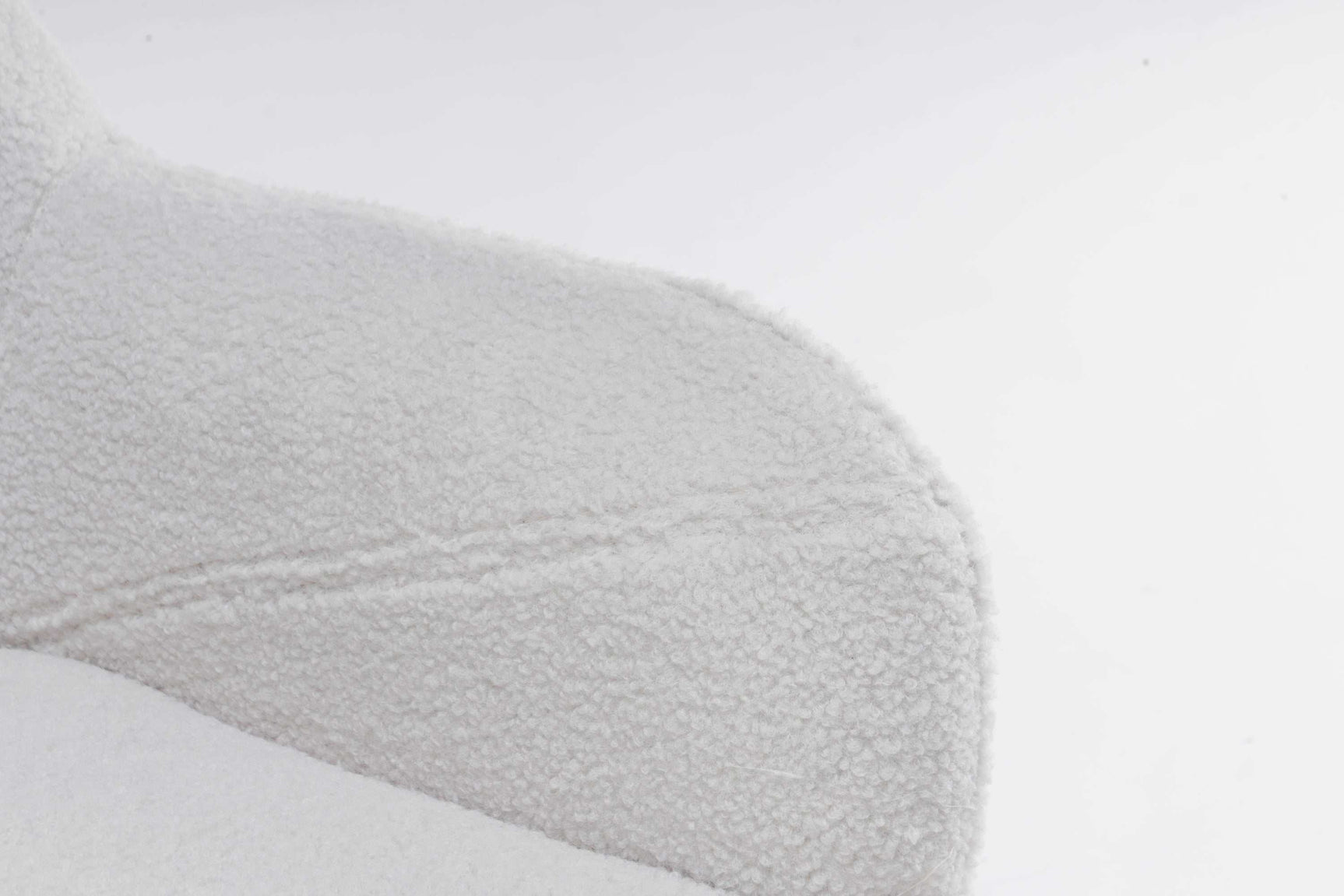 Volta Soft White Teddy Accent Chair - Ornate Home