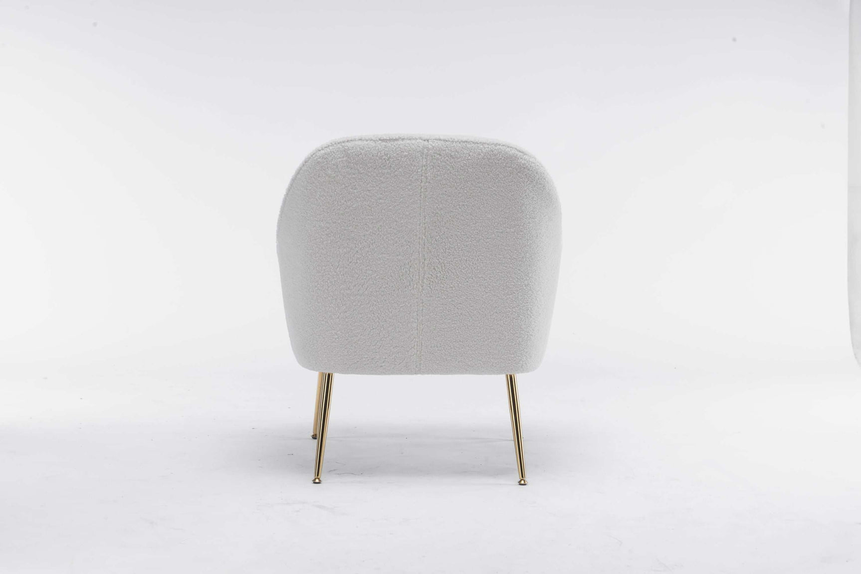 Volta Soft White Teddy Accent Chair - Ornate Home