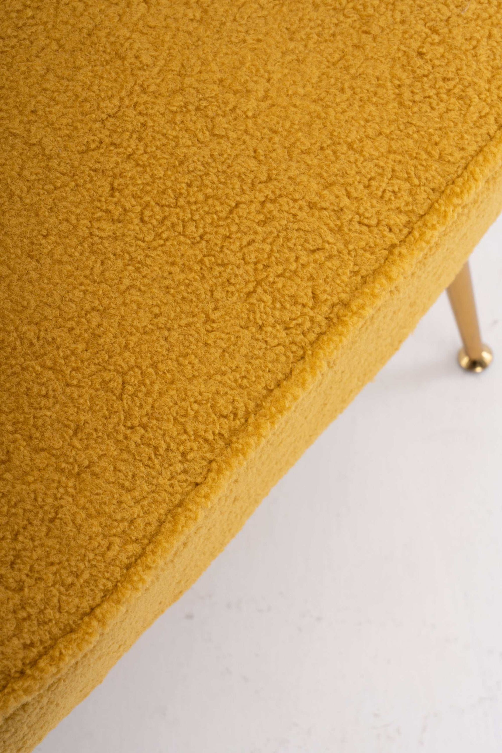 Volta Soft Yellow Teddy Accent Chair - Ornate Home