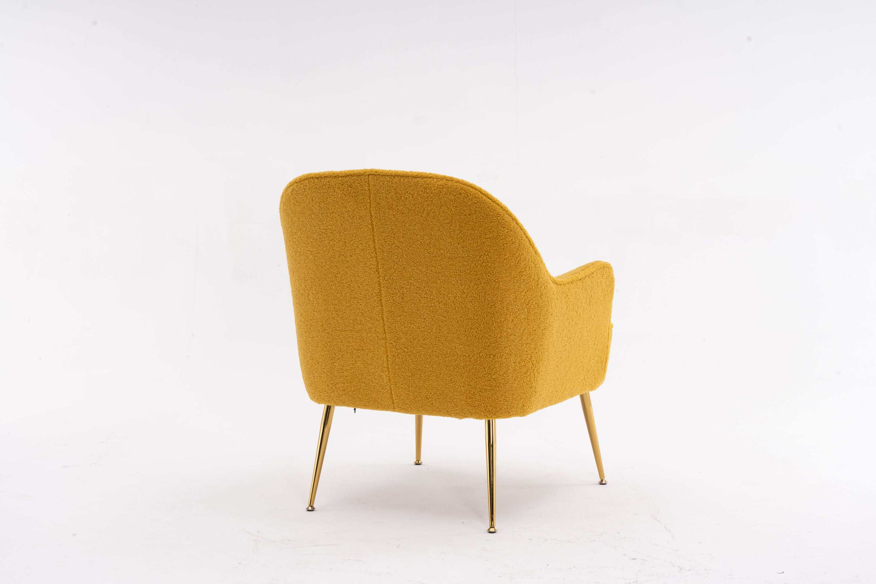 Volta Soft Yellow Teddy Accent Chair - Ornate Home