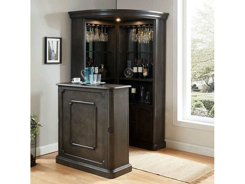 Voltaire Gray Curio Cabinet - Ornate Home