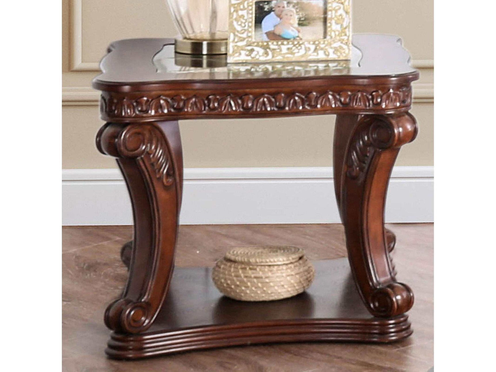 Walworth Dark Oak End Table - Ornate Home