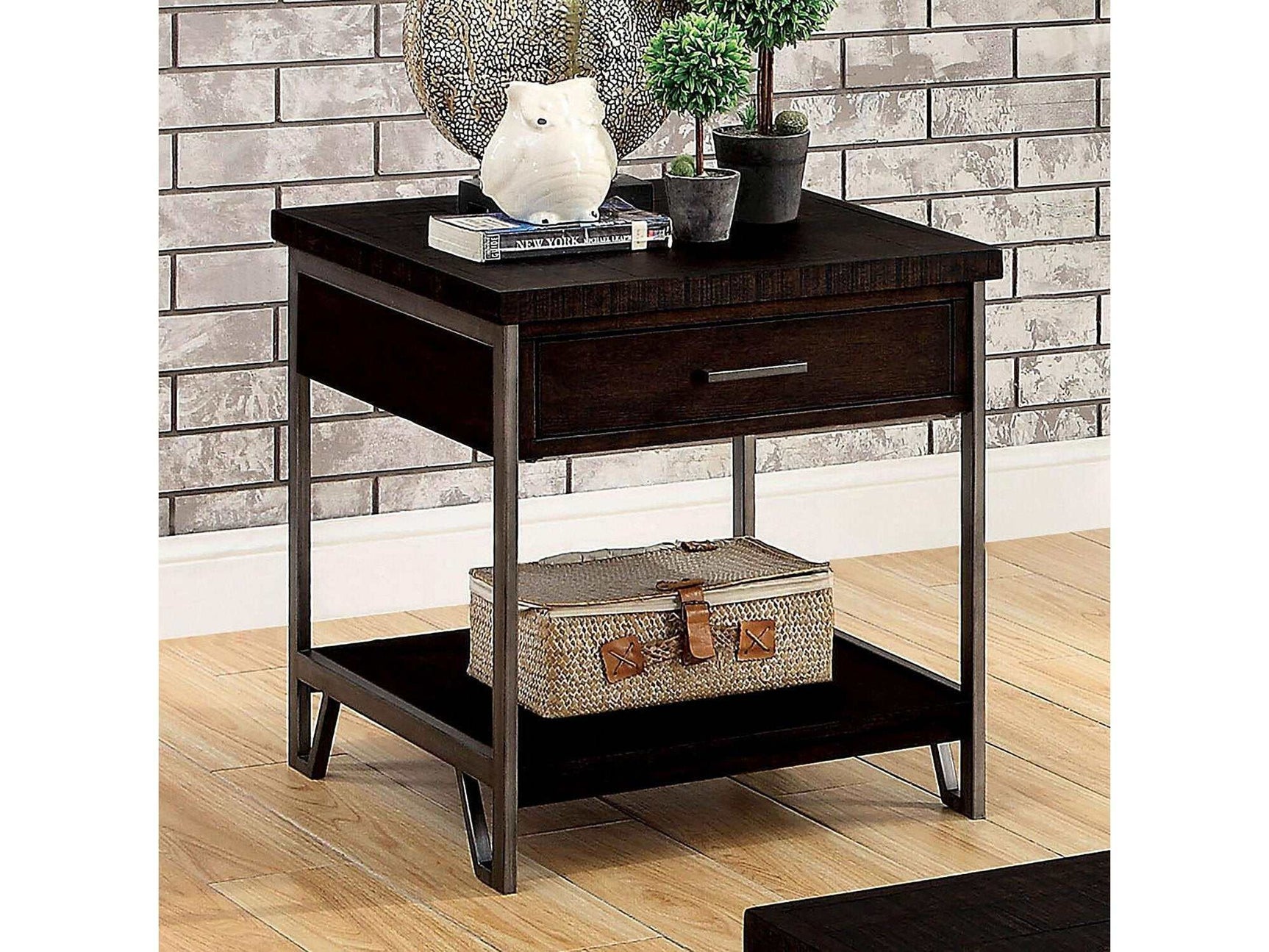 Wasta Dark Oak End Table - Ornate Home