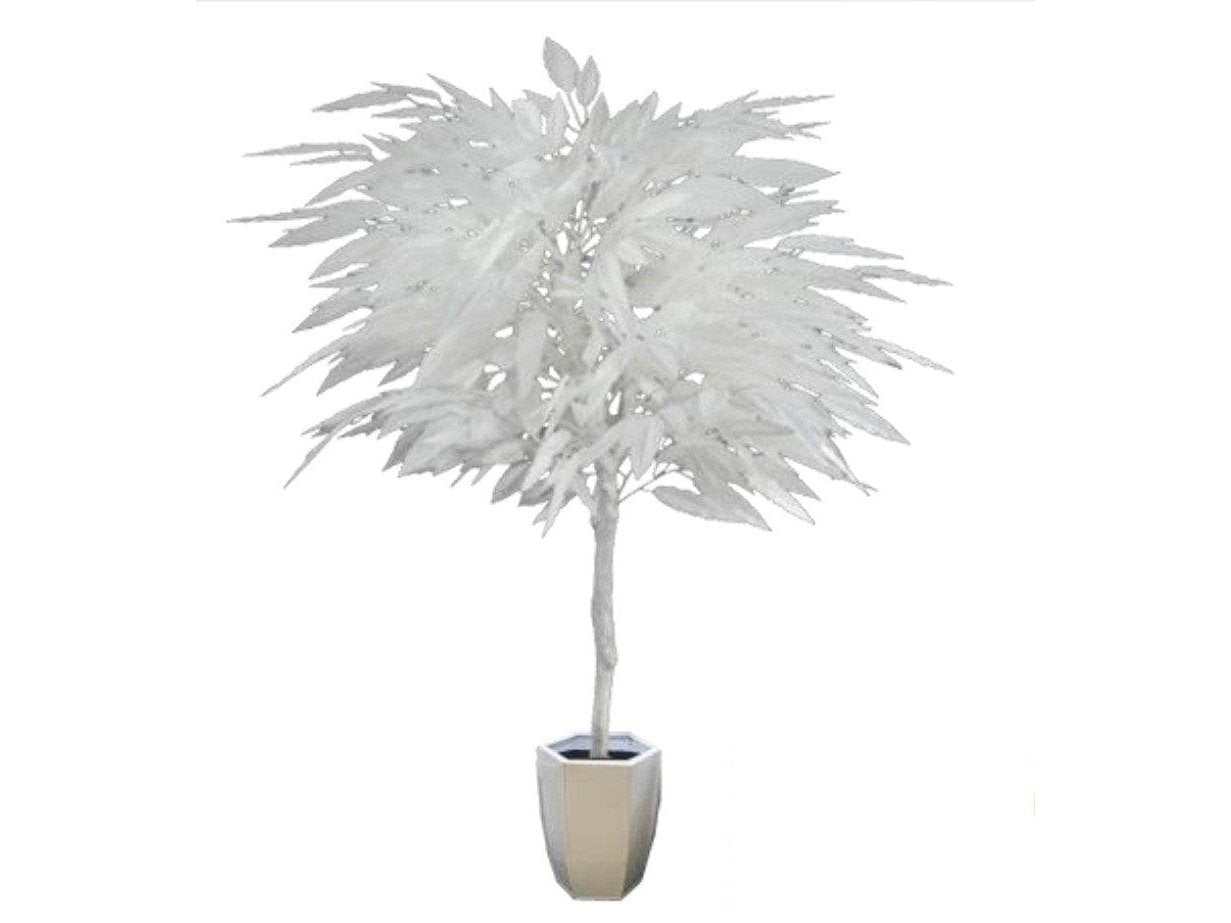 White Mango in White Hexagonal Metal / 5’ - Ornate Home