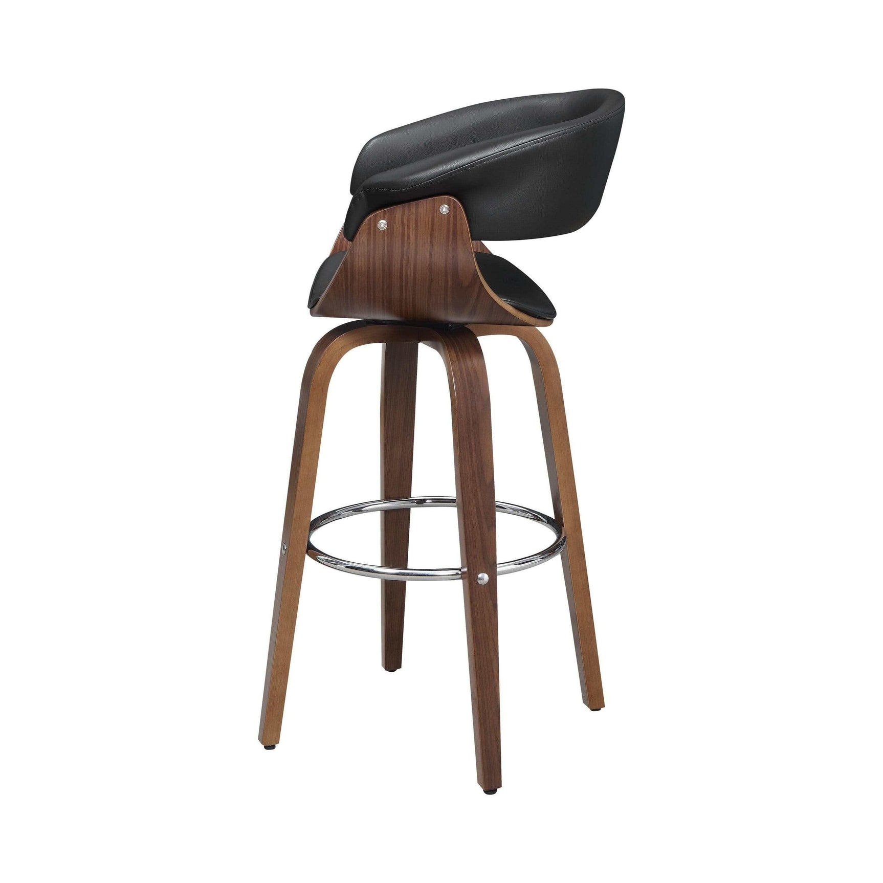 Windwril Walnut & Black Bar Stool - Ornate Home