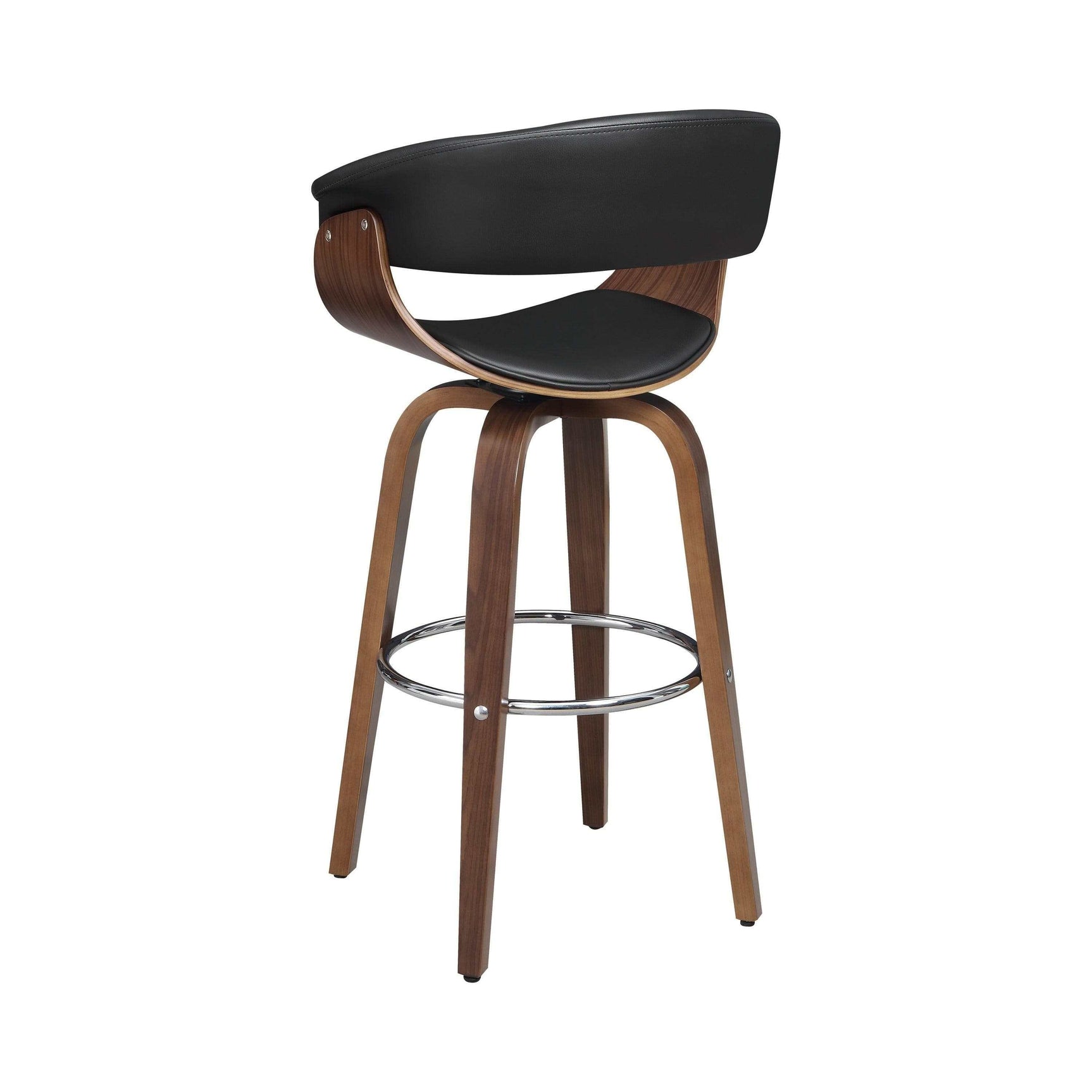 Windwril Walnut & Black Bar Stool - Ornate Home