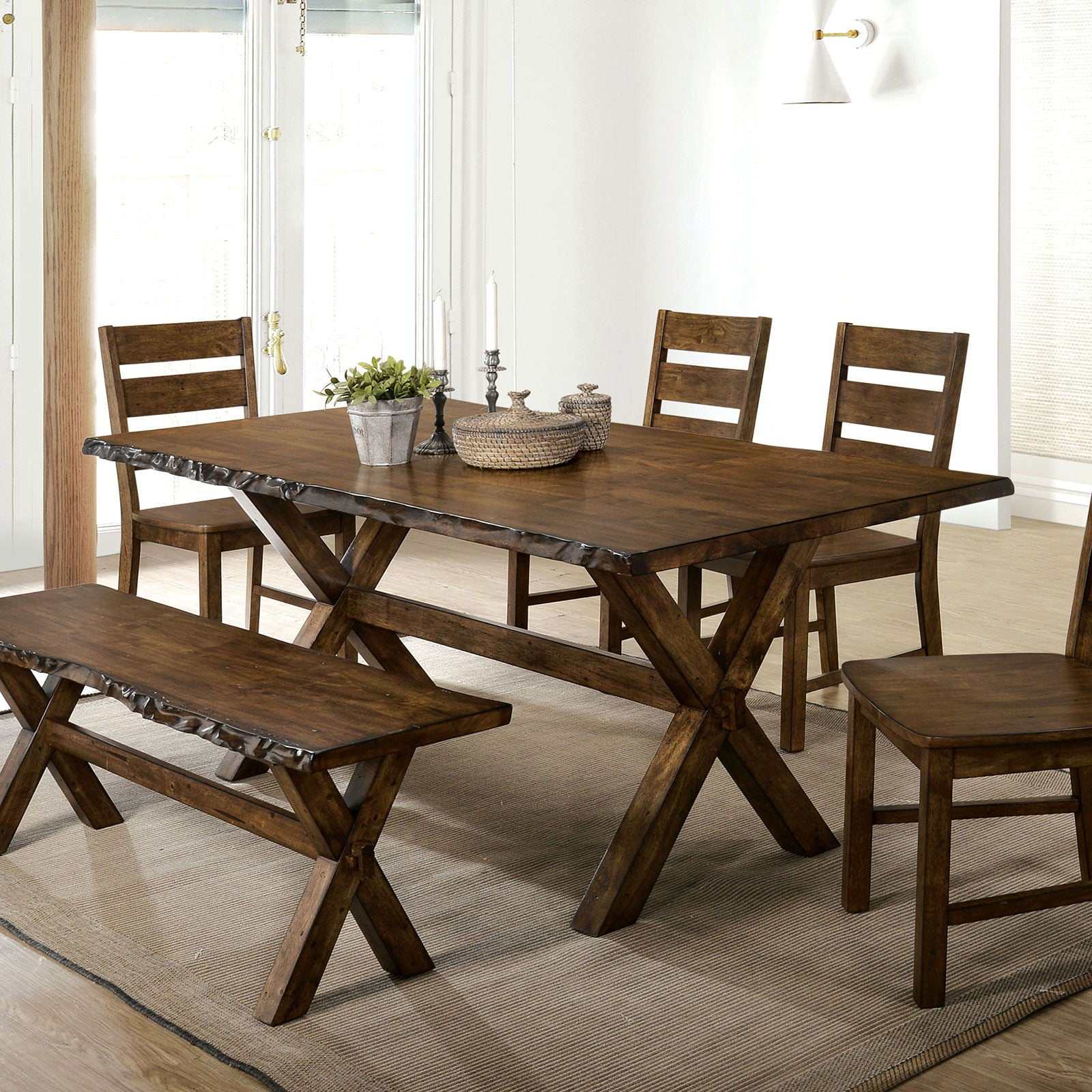 Woodworth Walnut Bench - Ornate Home