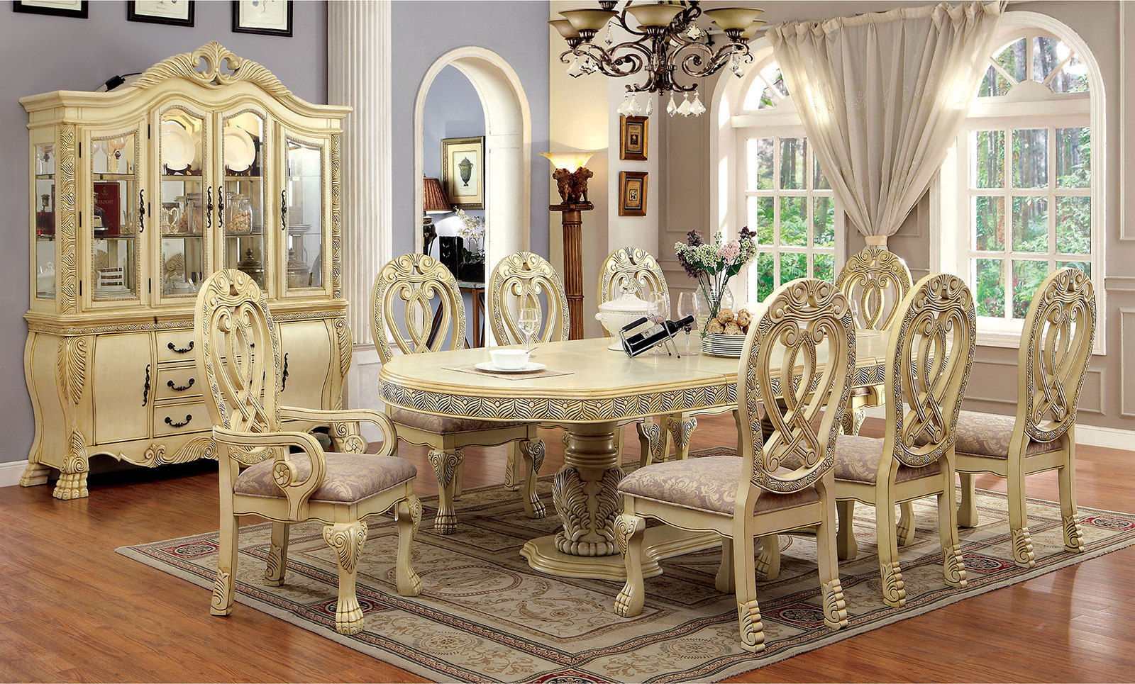 Wyndmere Vintage White & Beige Side Chair (Set of 2) - Ornate Home