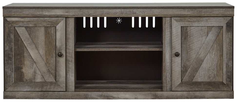 Wynnlow Gray Entertainment Center 4pcs - Ornate Home