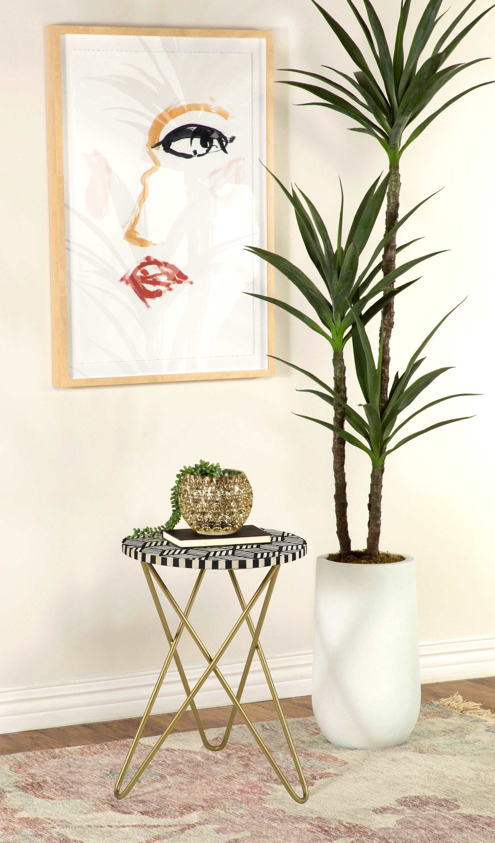 Xenia Gold Side Table - Ornate Home