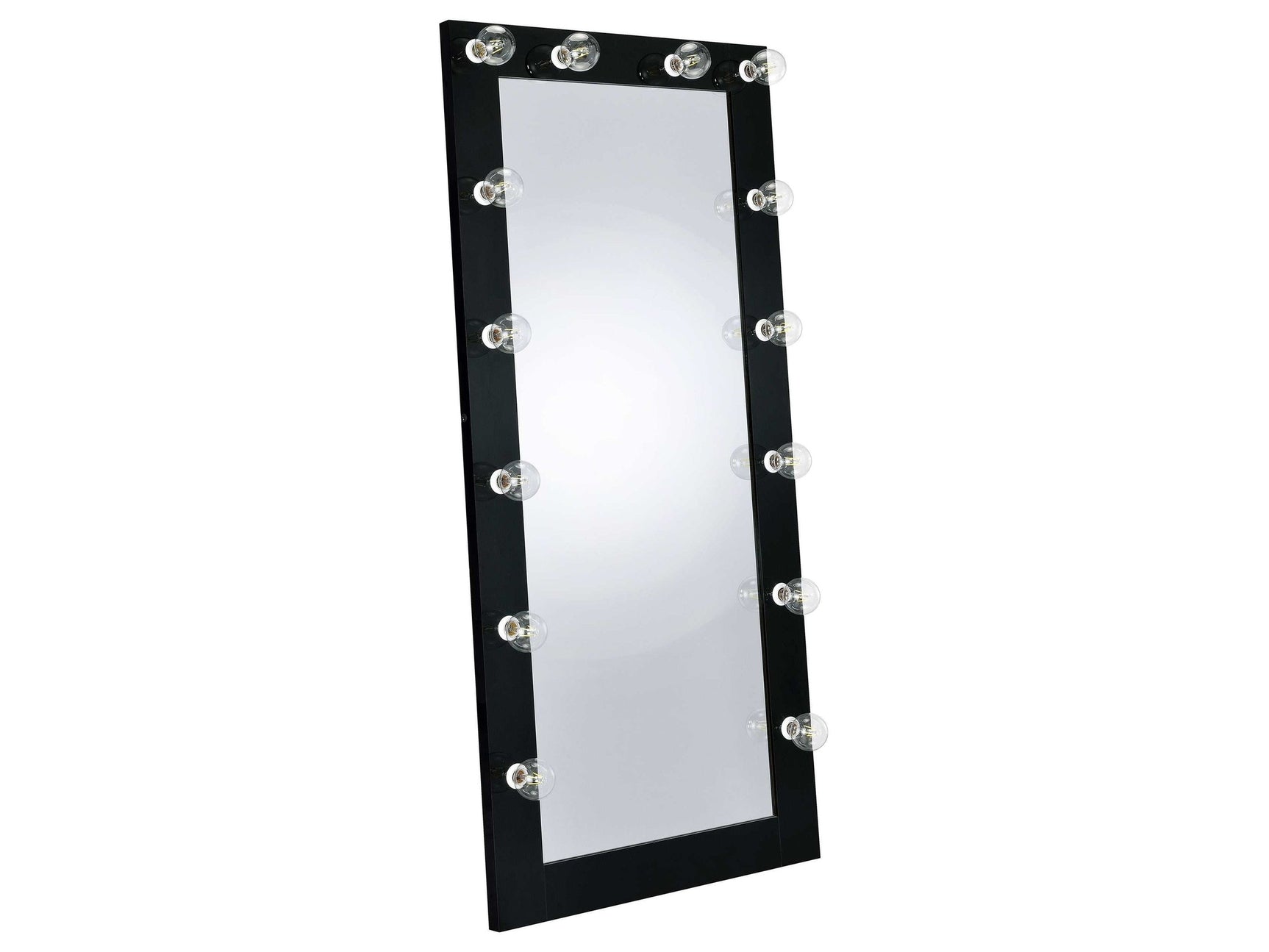 Zayan Black High Gloss Floor Mirror - Ornate Home