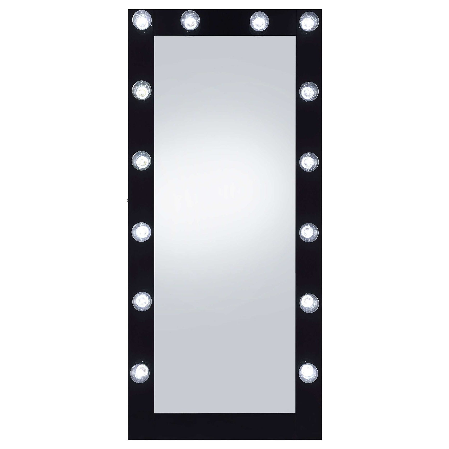 Zayan Black High Gloss Floor Mirror - Ornate Home