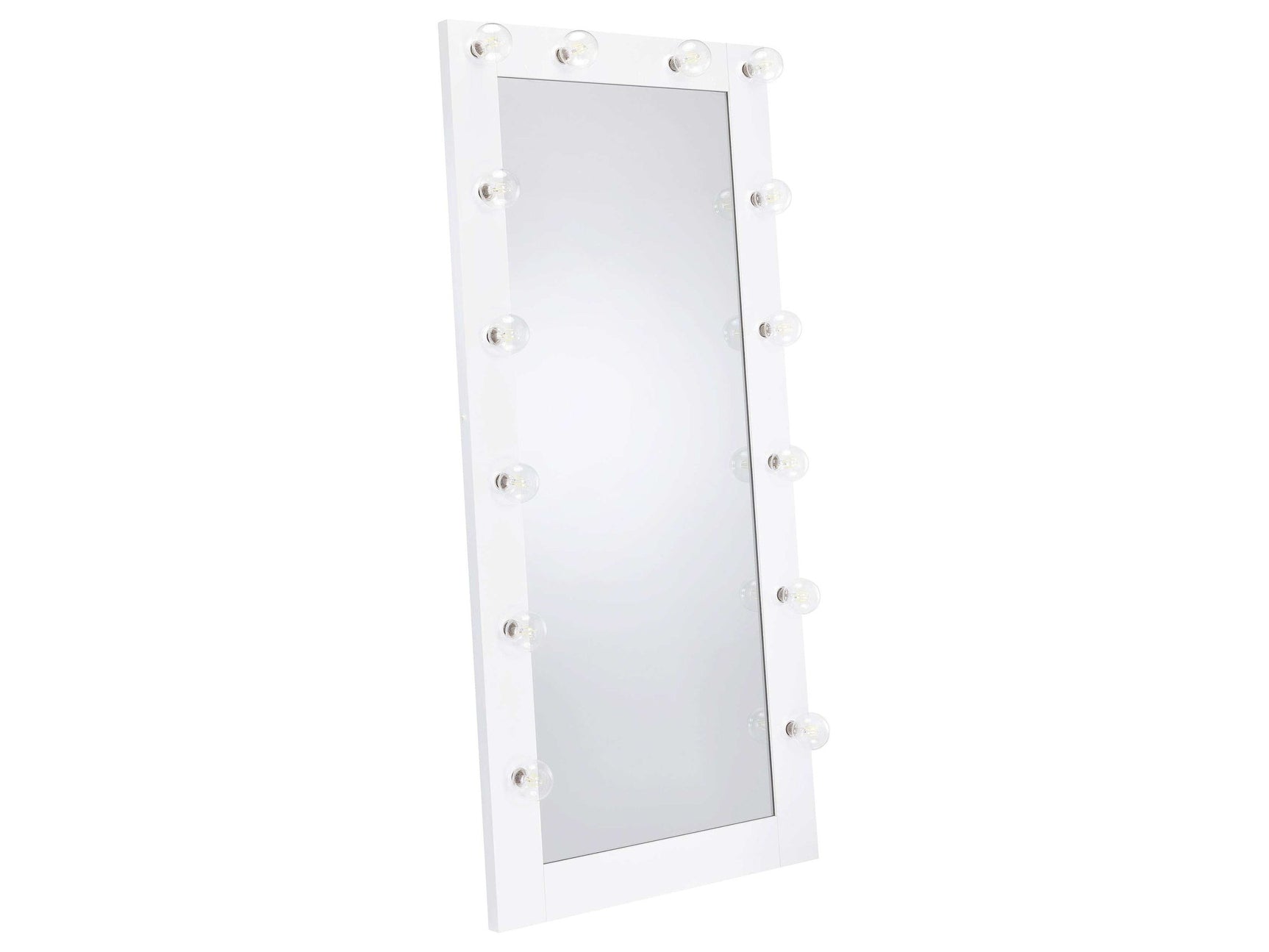 Zayan White High Gloss Floor Mirror - Ornate Home