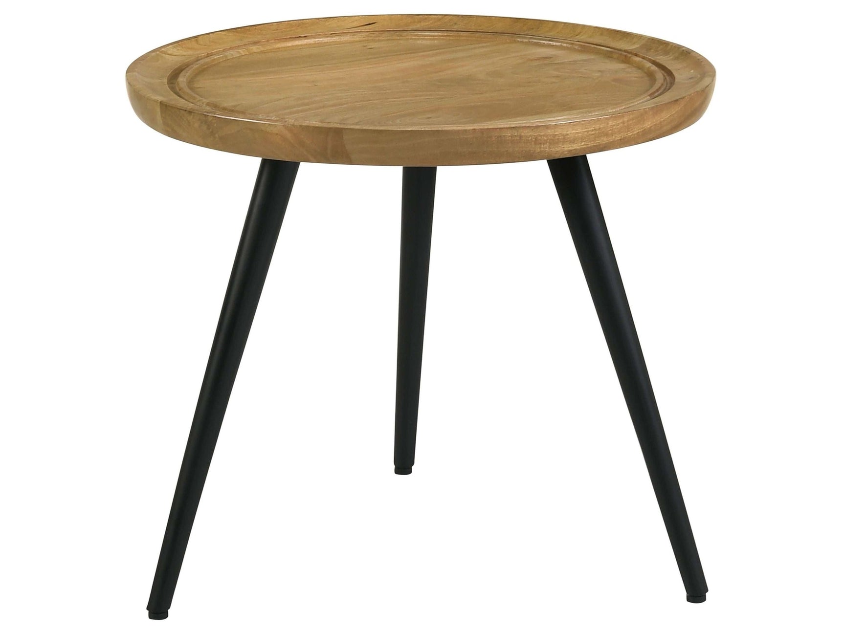 Zoe Natural / Black End Table - Ornate Home