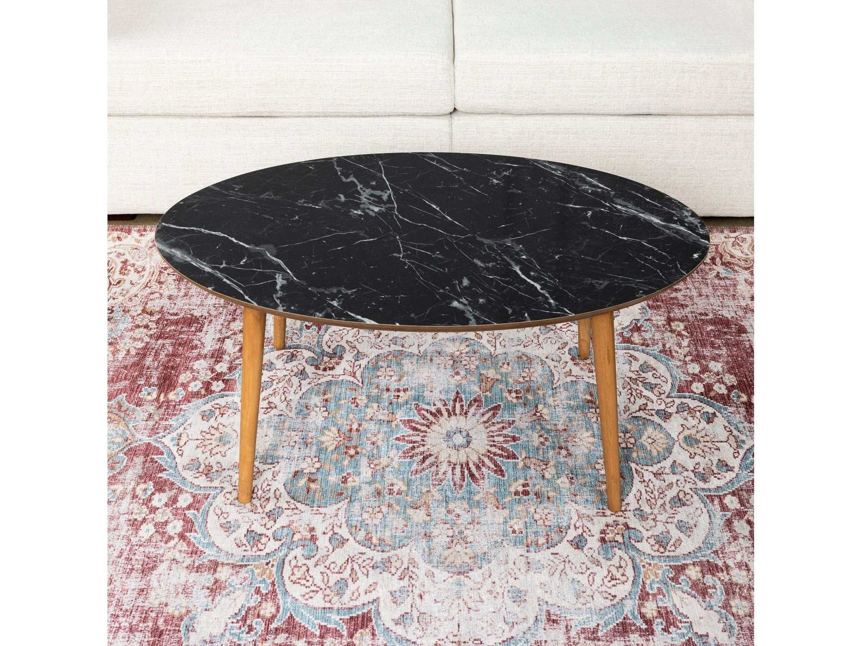 Zoey Black Ellipse Coffee Table - Ornate Home