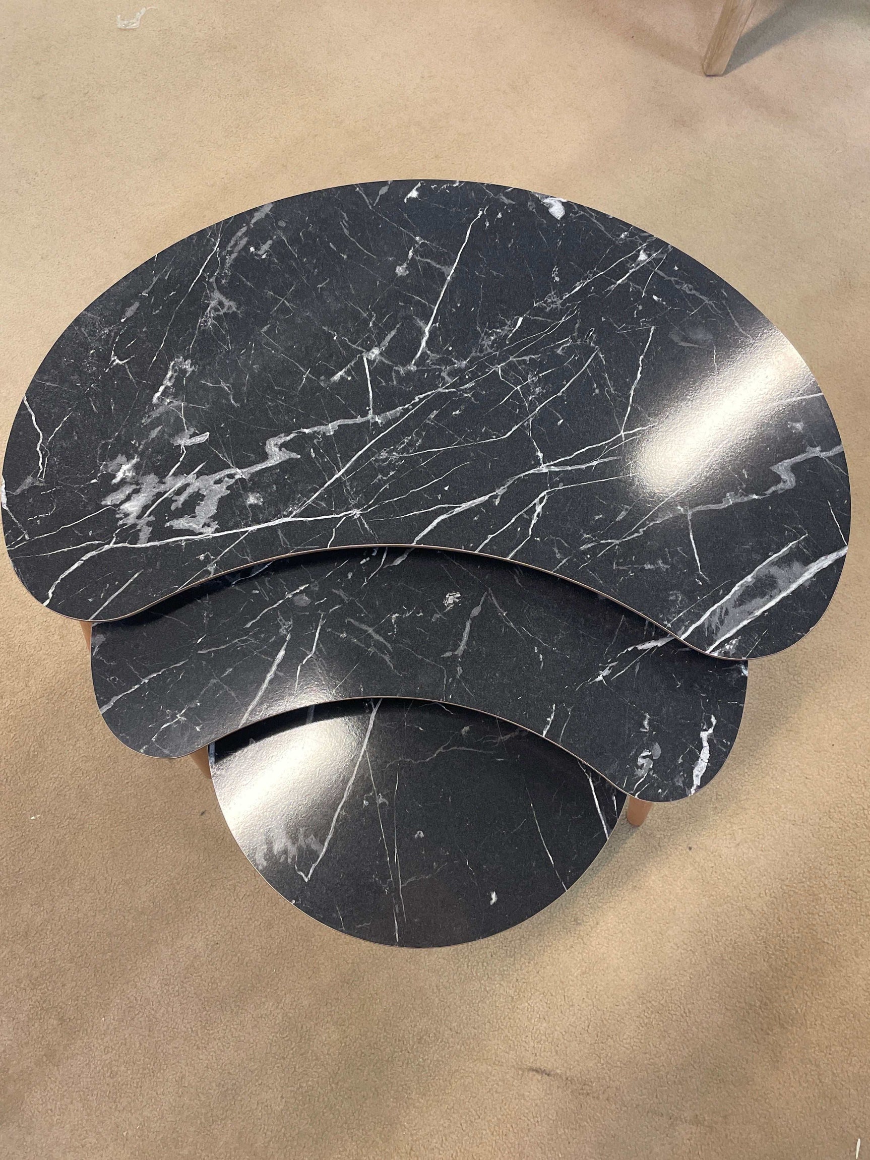 Zoey Black Nesting Table (Set of 3) - Ornate Home