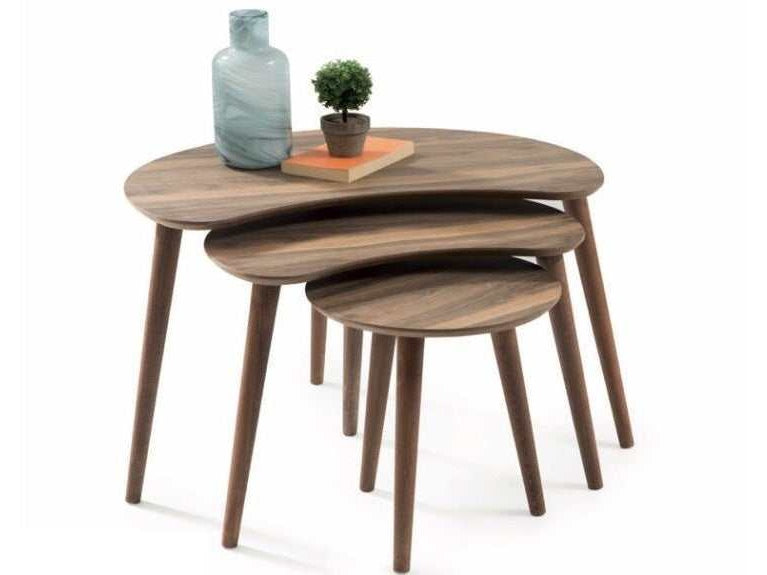 Zoey Walnut Nesting Table (Set of 3) - Ornate Home