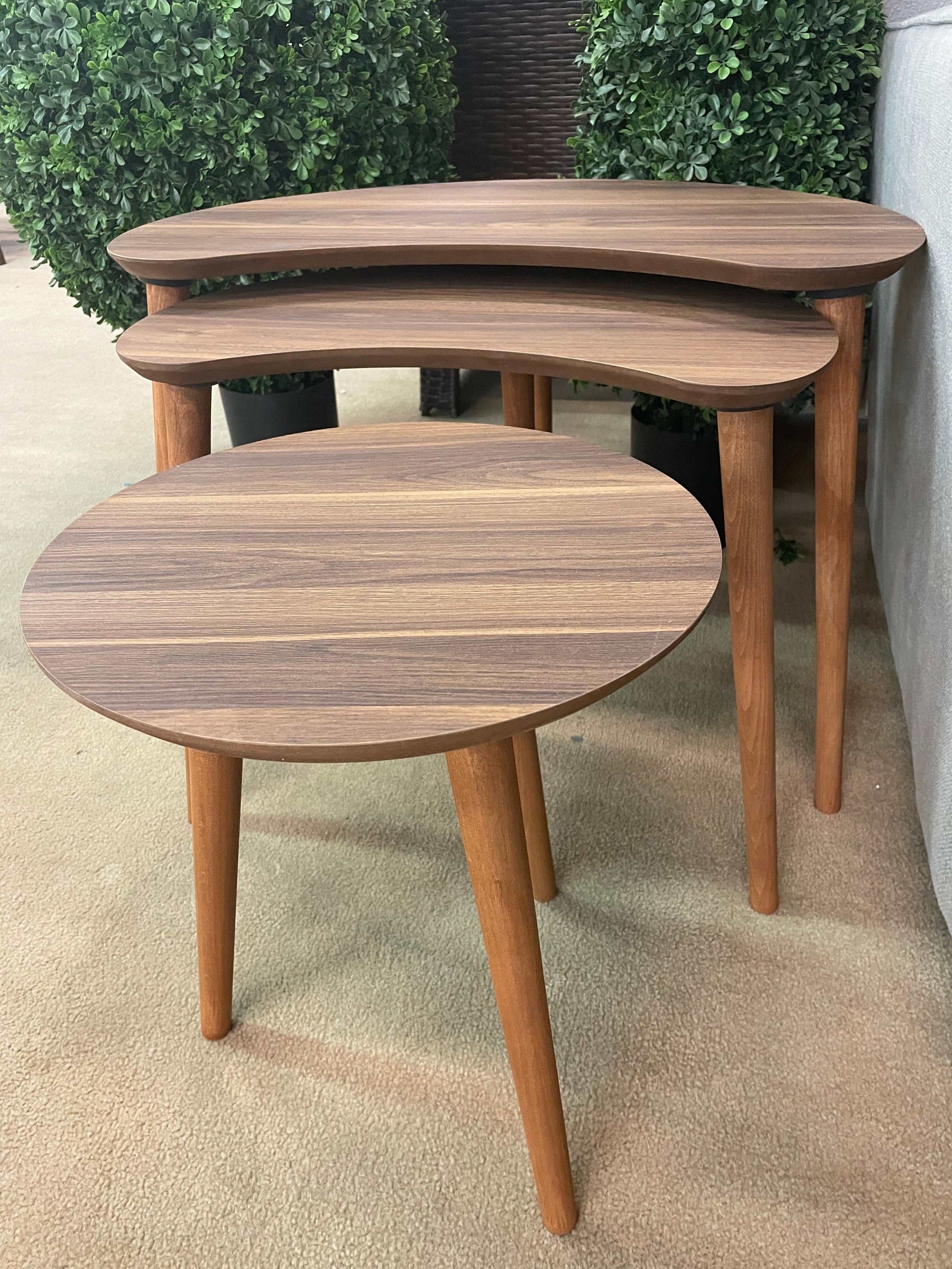 Zoey Walnut Nesting Table (Set of 3) - Ornate Home