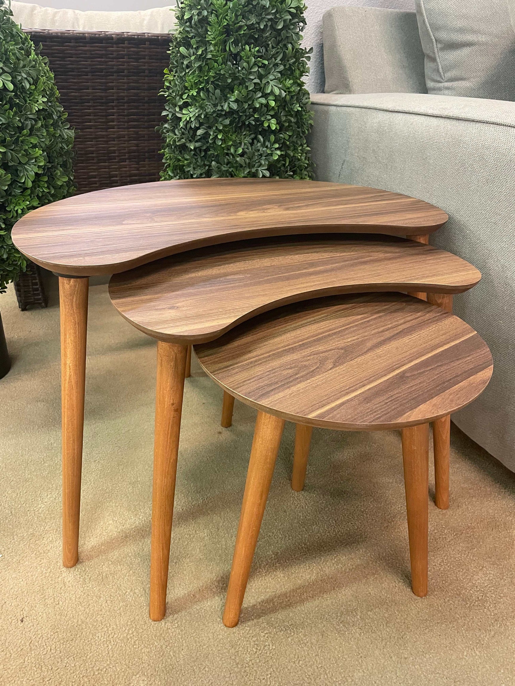 Zoey Walnut Nesting Table (Set of 3) - Ornate Home