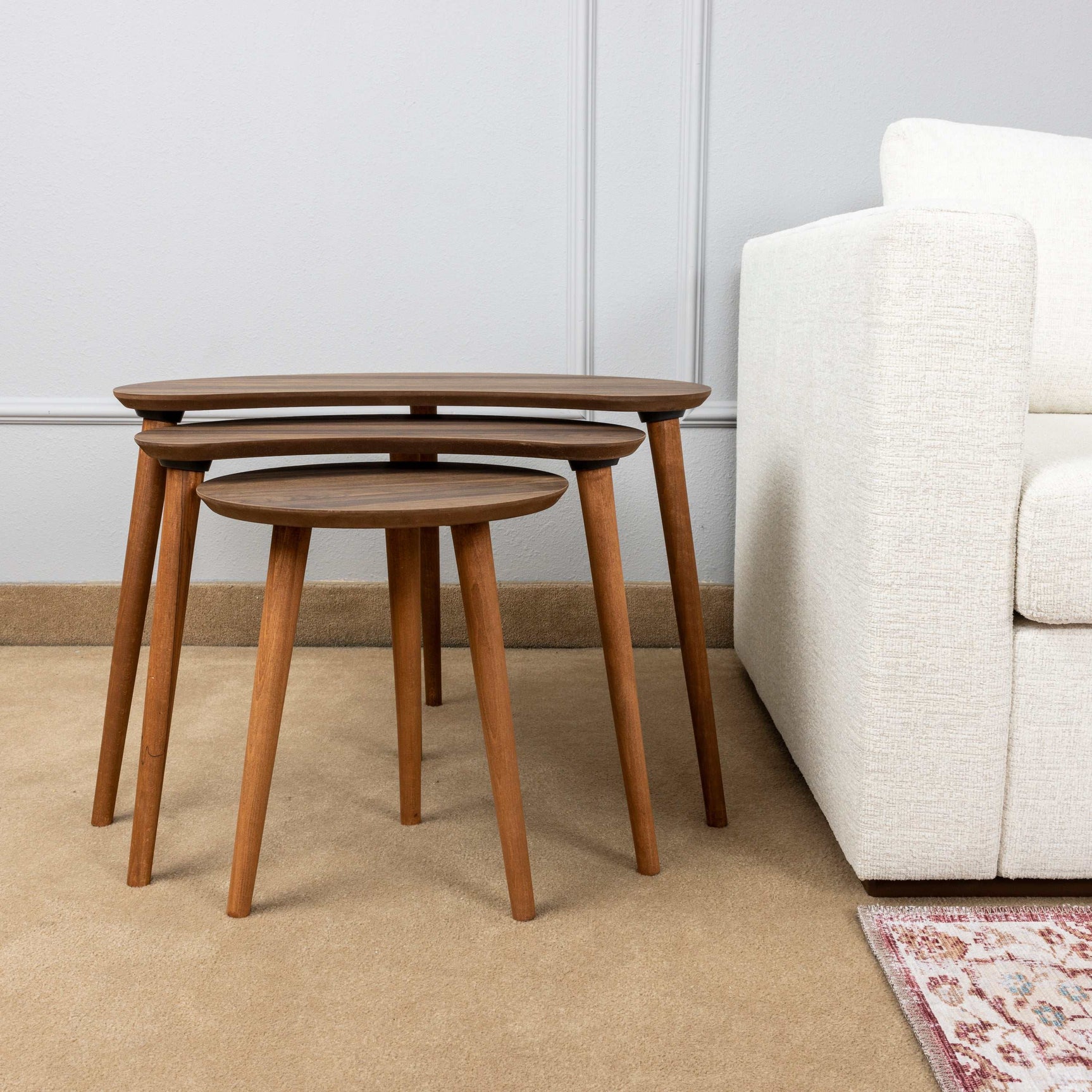 Zoey Walnut Nesting Table (Set of 3) - Ornate Home