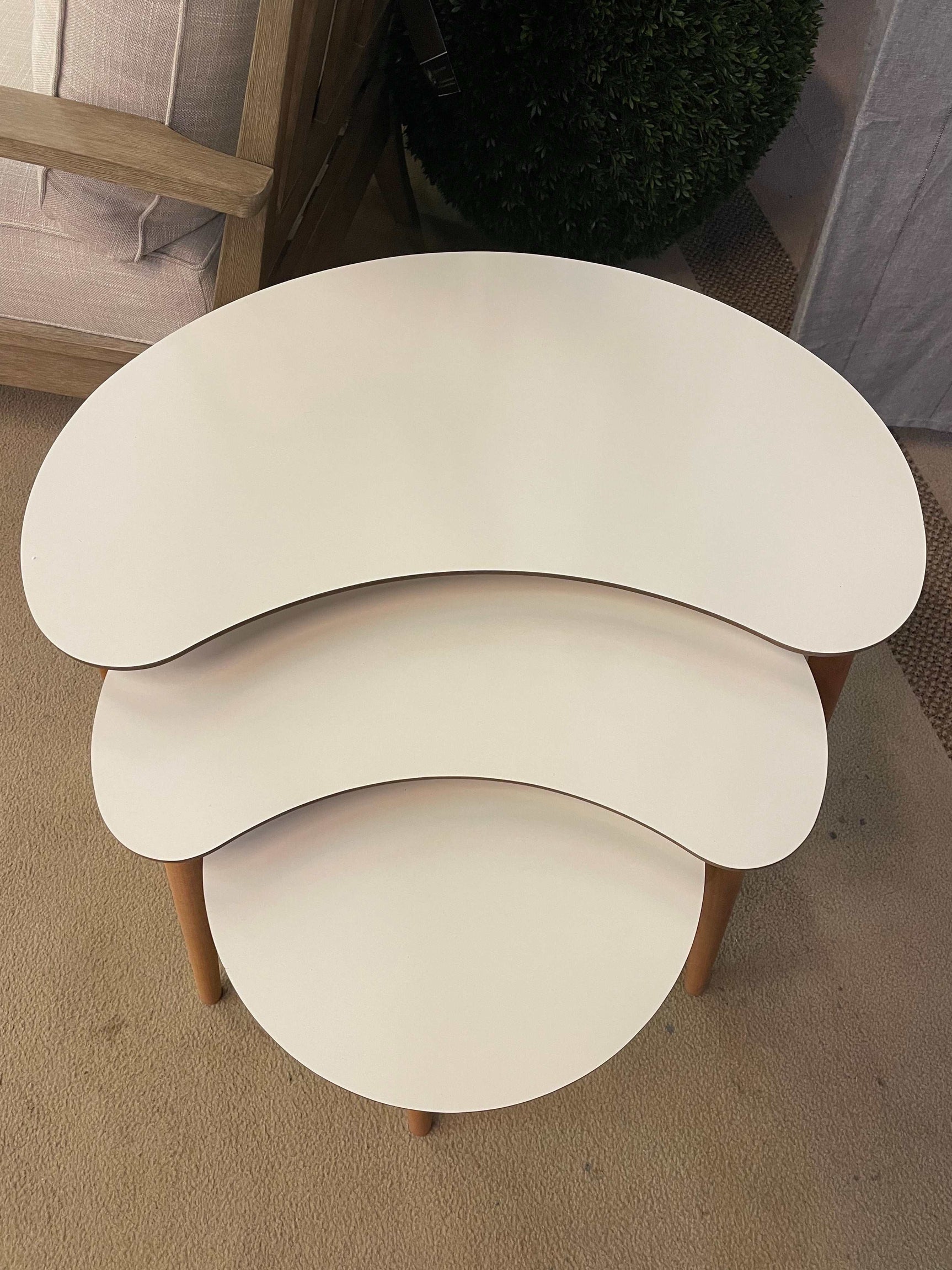 Zoey White Nesting Table (Set of 3) - Ornate Home