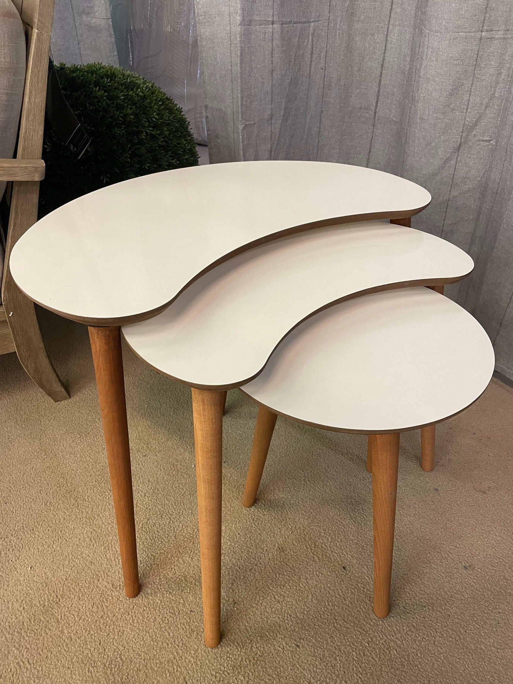 Zoey White Nesting Table (Set of 3) - Ornate Home