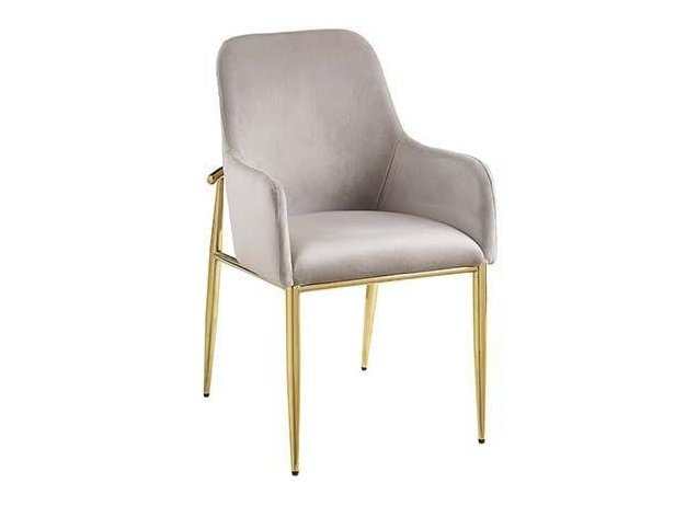 Acme Valkyrie Side Chair Set Of 2 In Light Gold And Gray Finish