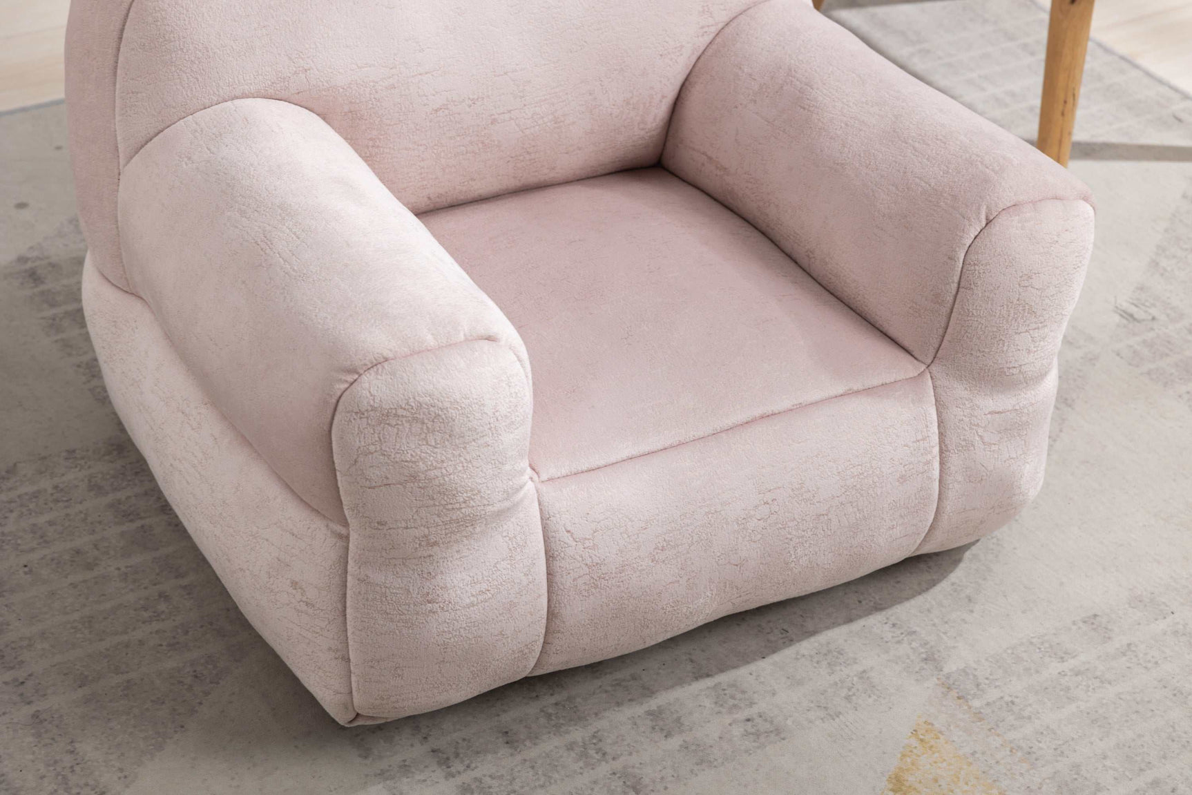 King Kid's Pink Velvet Bean Chair - Ornate Home
