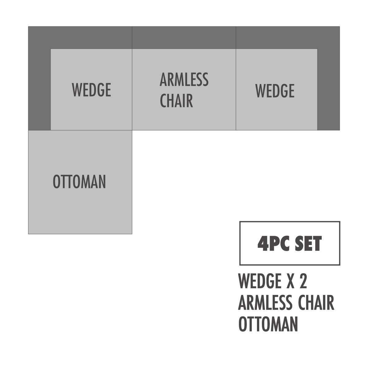Naveen Ivory Modular Sectional Sofa PreSets - Ornate Home