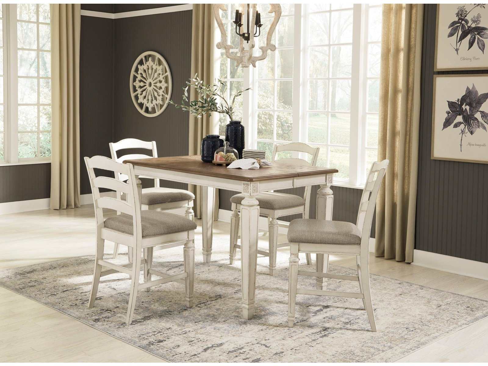 Realyn Counter Height Dining Room Set / 5pc