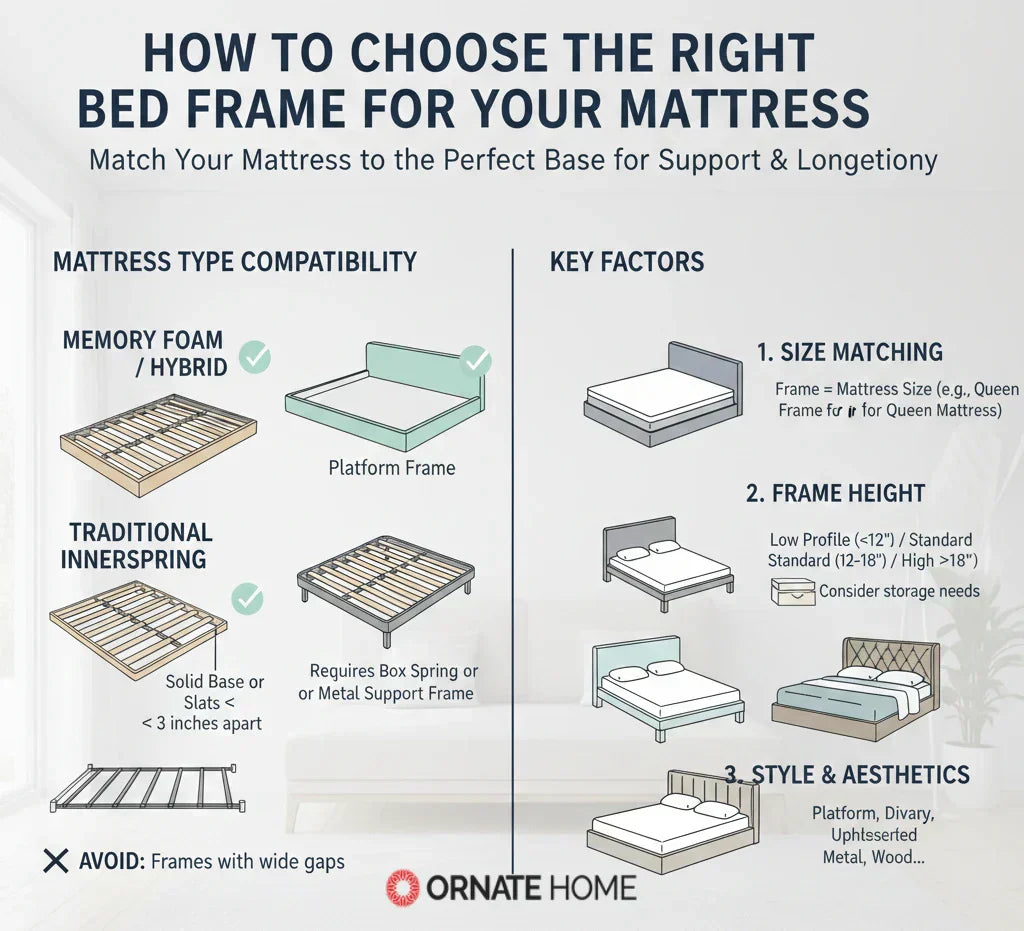 memory foam and hybrid mattress on solid platform bed comparison