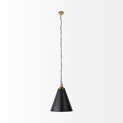 Fenton Black/Antiqued Gold Pendant Light