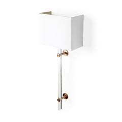 Cantabria White/Brass Shade Acrylic Wall Sconce