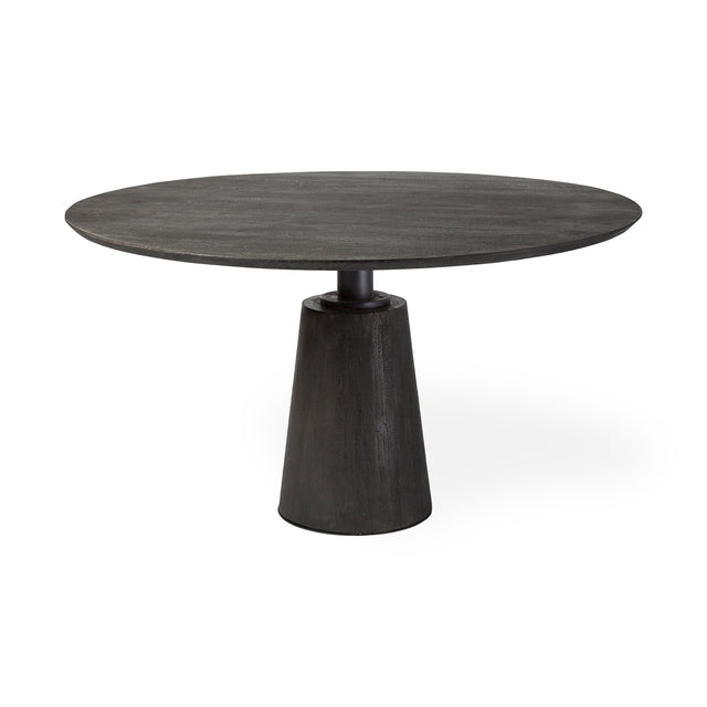 Maxwell Brown 54" Round Pedestal Dining Table