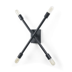 Xendi Black Metal Sputnik Wall Sconce
