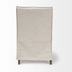 Elbert Cream/Brown 23.5"W Solid Back Dining Side Chair