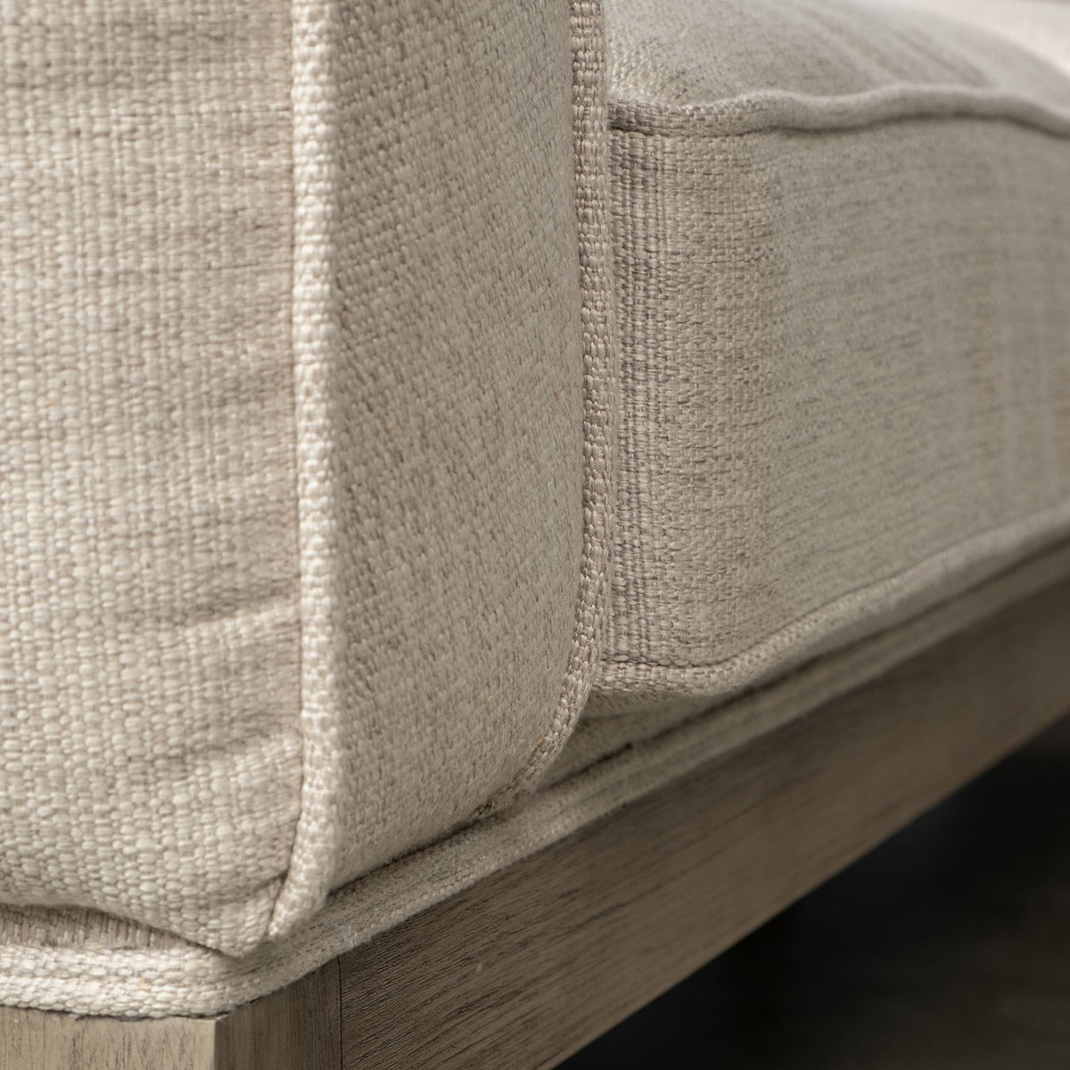 Denali Beige Upholstered Wooden Frame Sectional