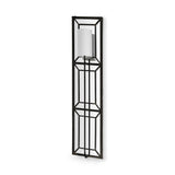 Noah Black/White Metal Rectangular Wall Sconce