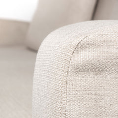 Denly Beige Slipcover Three Seater Sofa