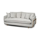Roy Frost Gray 84" Upholstered Three Seater Sofa